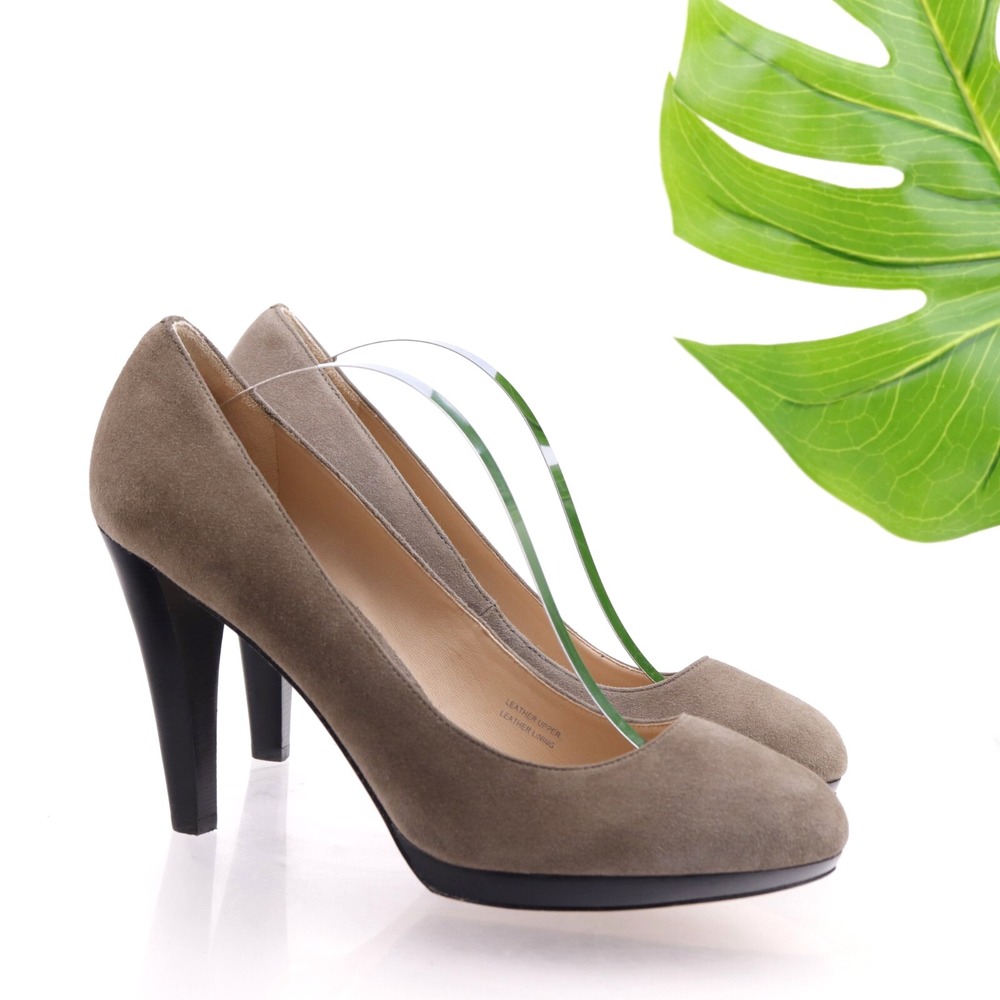 Via Spiga Womens Pumps Size 8.5 M Tan Brown Suede Platform Cone Heel Dress Shoes